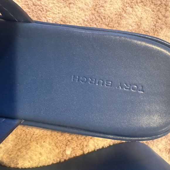 Tory Burch Blue miller Wedge Sandal excellent used condition. Worn once - Picture 2 of 5